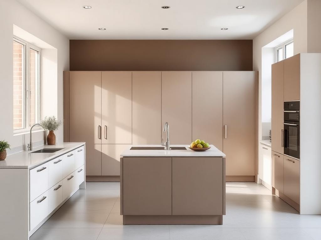 Taupe & Chalk — Contemporary kitchen in Sector 57, Gurugram